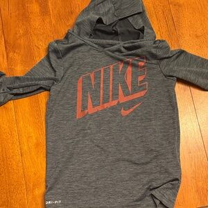 Nike Gray and Red Kids Hoodie